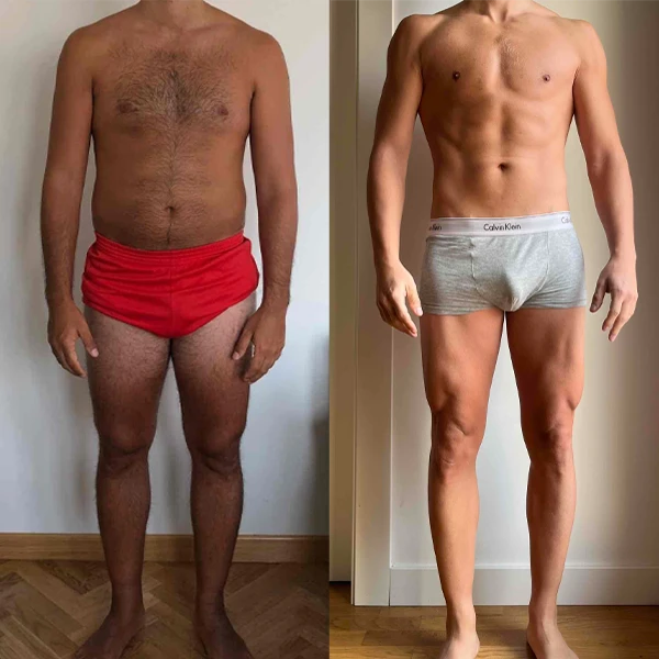 En cinco meses, perdió más de 10 kg de grasa, ganando 7 kg de músculo, logrando un cuerpo más definido y tonificado, y alcanzando su mejor versión física.