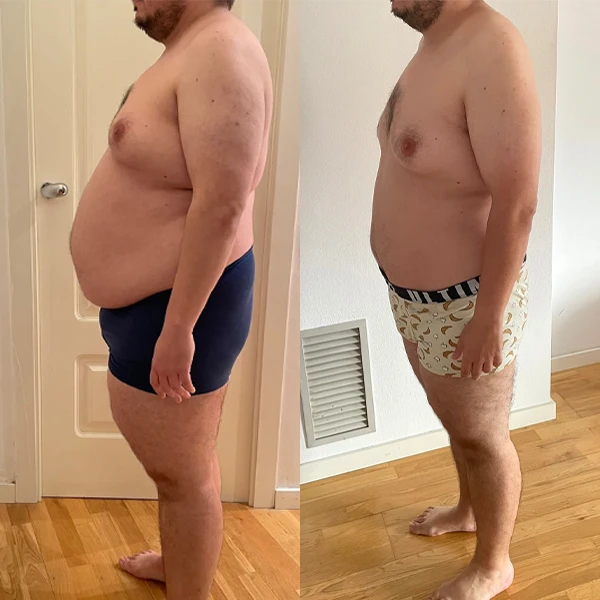 En seis meses, perdió 24 kg, pasando de 124 a 100 kg, transformando por completo su rutina diaria y con más energía que nunca.