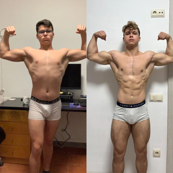 En diez meses, logró su objetivo y mucho más de lo que creía posible: no solo ganó más de 10 kg de masa muscular, sino que también perdió grasa en el proceso.